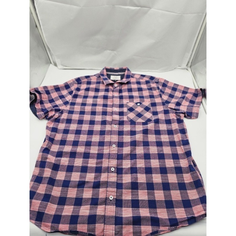 Flay & Anthem Men's Short Sleeve Check Shirt Size XL Cotton - Picture 1 of 8